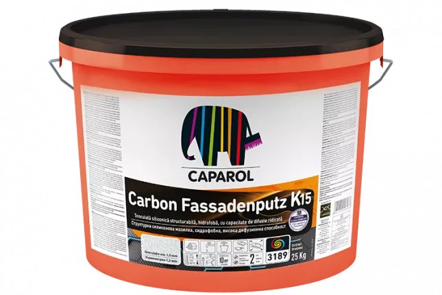 Carbon Fassadenputz K si R - Tencuială decorativă carbonică, fotografia produsului