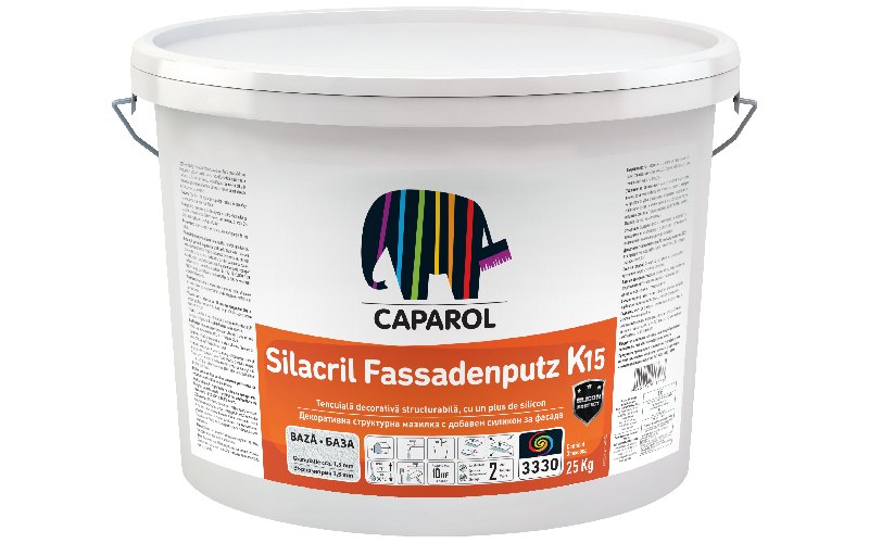 Силакриловая декоративная штукатурка Caparol Silacril Fassadenputz, фотография товара