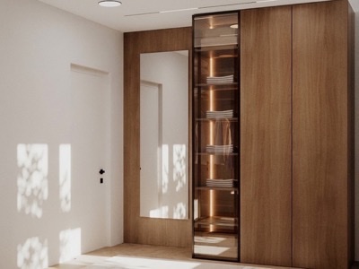 Randare 3D, dressing cu fronturi din lemn