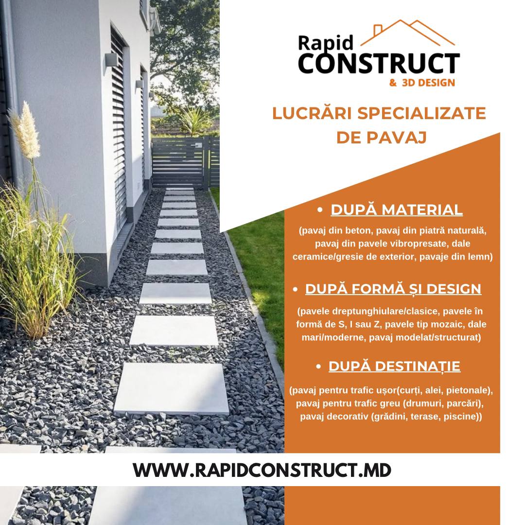 Lucrări specializate de pavaj
